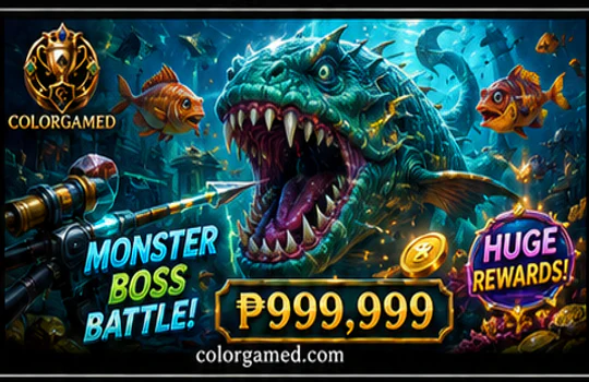 COLORGAME fishing target guide with a bronze cannon and moving manta